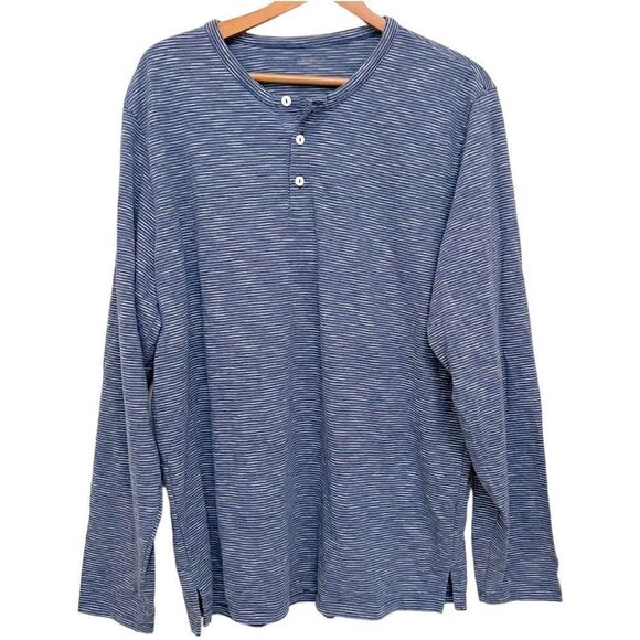 Bonobos Other - BONOBOS SHIRT, Henley Long Sleeve Blue Size XL